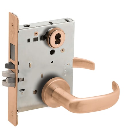 Schlage Entrance Mortise Lock with Deadbolt, 17A Design, FSIC Prep, Less Core, Satin Bronze L9453J 17A 612